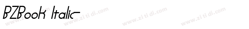 BZBook Italic字体转换